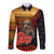 Maori Kiwi Soldier Fern Tattoo ANZAC Day Long Sleeve Button Shirt Lest We Forget