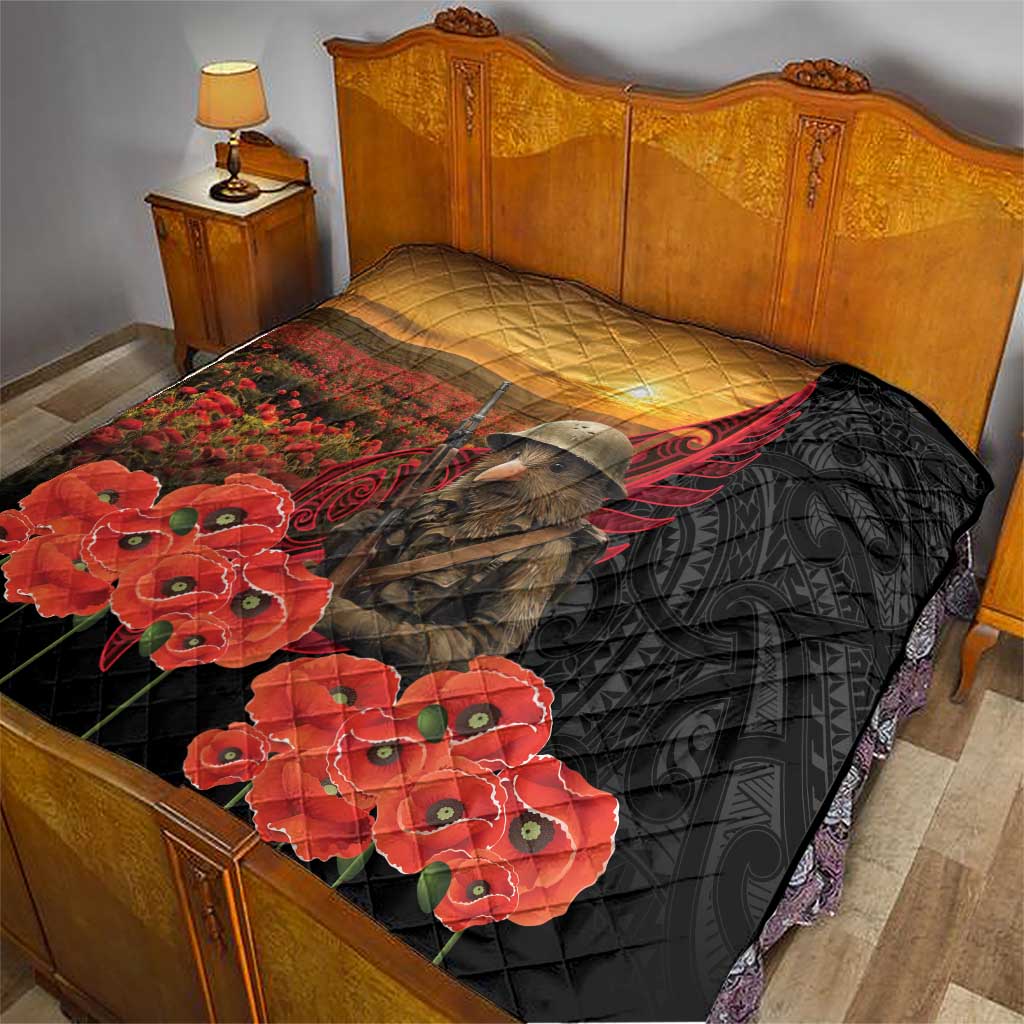 Maori Kiwi Soldier Fern Tattoo ANZAC Day Quilt Lest We Forget