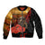 Maori Kiwi Soldier Fern Tattoo ANZAC Day Sleeve Zip Bomber Jacket Lest We Forget