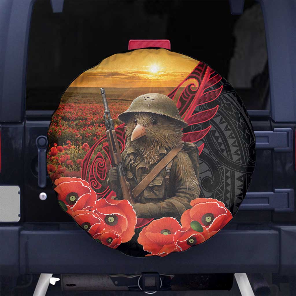 Maori Kiwi Soldier Fern Tattoo ANZAC Day Spare Tire Cover Lest We Forget