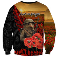 Maori Kiwi Soldier Fern Tattoo ANZAC Day Sweatshirt Lest We Forget