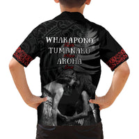 New Zealand Mother's Day Family Matching Off The Shoulder Long Sleeve Dress and Hawaiian Shirt Maori Hongi Aroha Ahau Ki A Koe Mama LT9 - Polynesian Pride