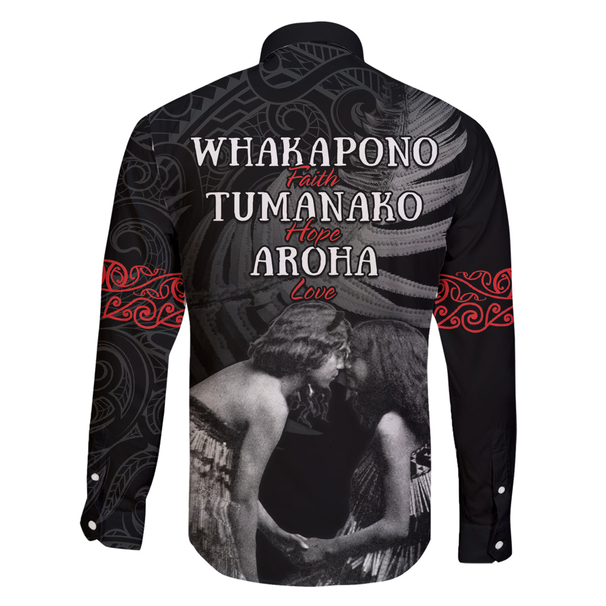 New Zealand Mother's Day Family Matching Off The Shoulder Long Sleeve Dress and Hawaiian Shirt Maori Hongi Aroha Ahau Ki A Koe Mama LT9 - Polynesian Pride