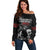 New Zealand Mother's Day Off Shoulder Sweater Maori Hongi Aroha Ahau Ki A Koe Mama