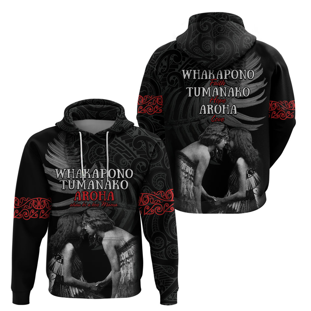 New Zealand Mother's Day Zip Hoodie Maori Hongi Aroha Ahau Ki A Koe Mama