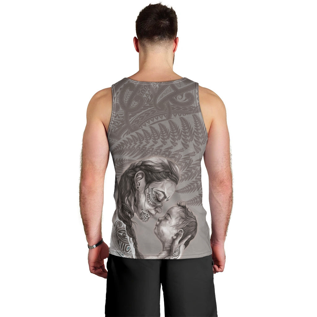 New Zealand Mother's Day Men Tank Top Maori Mo Toku Mama Silver Fern