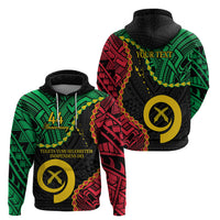 Personalised Vanuatu 44th Anniversary Hoodie Tugeta Yumi Selebretem Indipendens Dei LT9 - Polynesian Pride