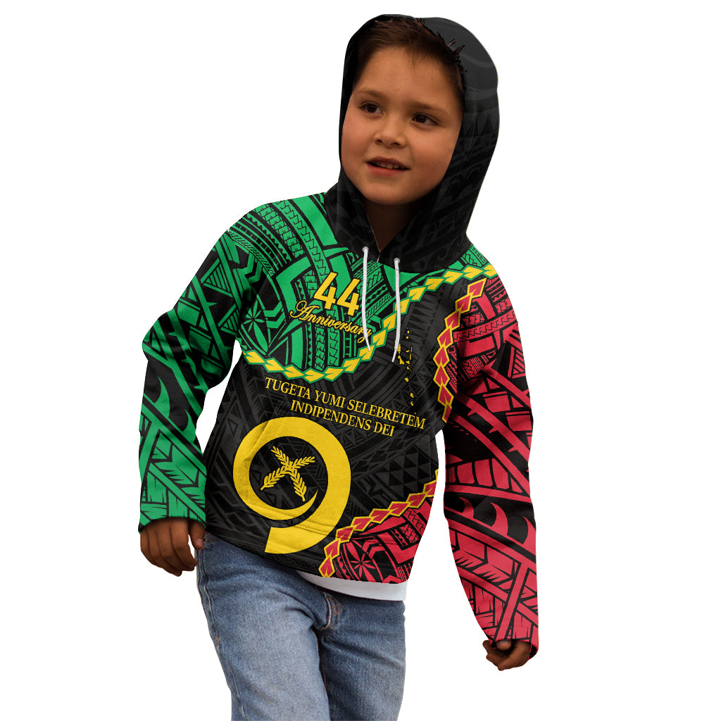 Personalised Vanuatu 44th Anniversary Kid Hoodie Tugeta Yumi Selebretem Indipendens Dei