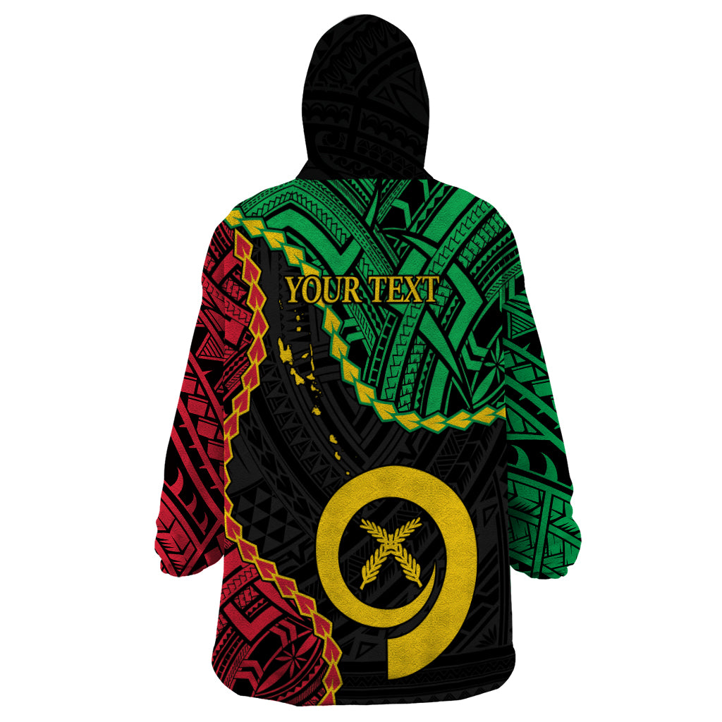Personalised Vanuatu 44th Anniversary Wearable Blanket Hoodie Tugeta Yumi Selebretem Indipendens Dei