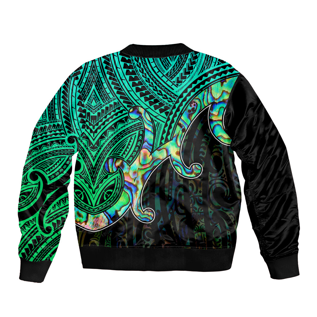 Aotearoa Papua Shell Bomber Jacket Maori Tribal Pattern LT9 - Polynesian Pride