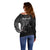 Aotearoa Maori Koru Off Shoulder Sweater Polynesian Pacific Tribal - Black LT9 - Polynesian Pride