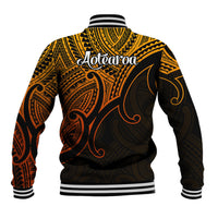 Aotearoa Maori Koru Baseball Jacket Polynesian Pacific Tribal - Gold LT9 - Polynesian Pride