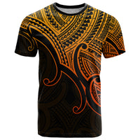 Aotearoa Maori Koru T Shirt Polynesian Pacific Tribal Gold LT9 Gold - Polynesian Pride