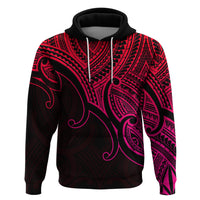 Aotearoa Maori Koru Hoodie Polynesian Pacific Tribal Pink LT9 Pullover Hoodie Pink - Polynesian Pride