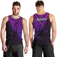 Aotearoa Maori Koru Men Tank Top Polynesian Pacific Tribal - Purple LT9 - Polynesian Pride