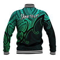 Custom Aotearoa Maori Koru Baseball Jacket Polynesian Pacific Tribal - Green LT9 - Polynesian Pride
