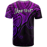 Custom Aotearoa Maori Koru T Shirt Polynesian Pacific Tribal Purple LT9 - Polynesian Pride