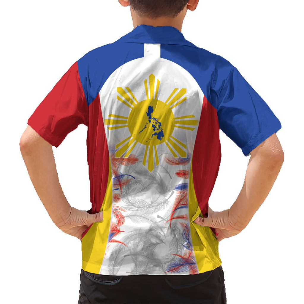 Philippines Flag Day Kid Hawaiian Shirt Filipino Feather Pattern LT9 - Polynesian Pride