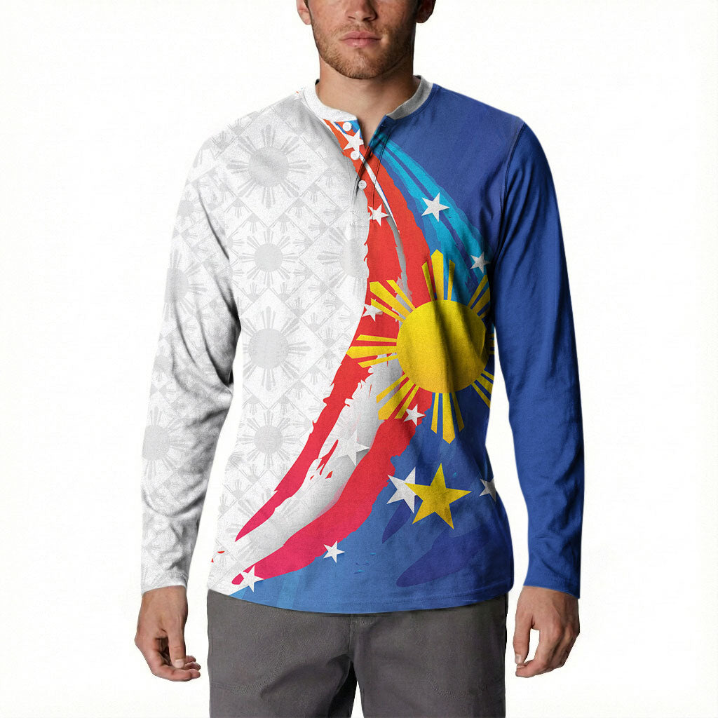 Philippines Flag Day Button Sweatshirt Filipino Pride Shines Bright On Flag Day