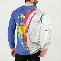 Philippines Flag Day Button Sweatshirt Filipino Pride Shines Bright On Flag Day