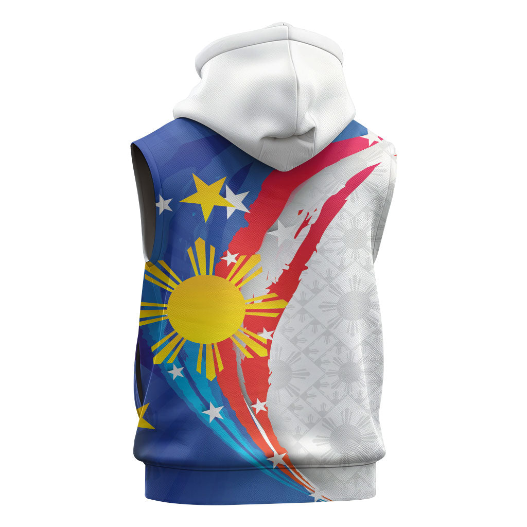 Philippines Flag Day Sleeveless Zip Hoodie Filipino Pride Shines Bright On Flag Day LT9 - Polynesian Pride