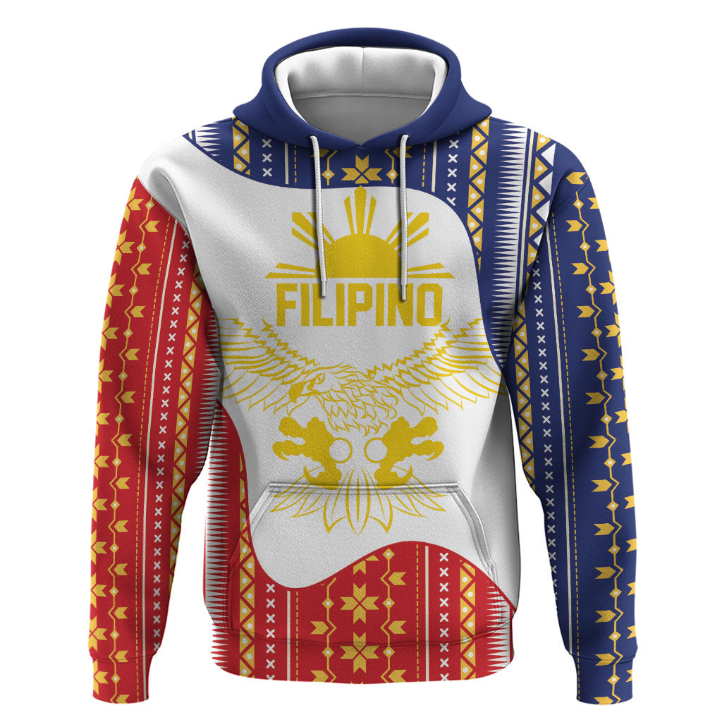 Philippines Flag Day Hoodie Filipino Traditional Igorot Tribal Pattern