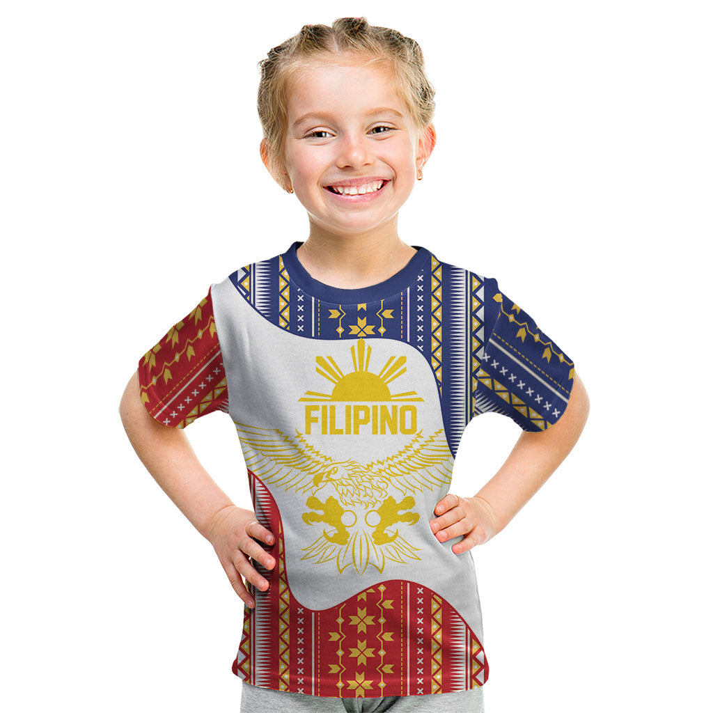Philippines Flag Day Kid T Shirt Filipino Traditional Igorot Tribal Pattern