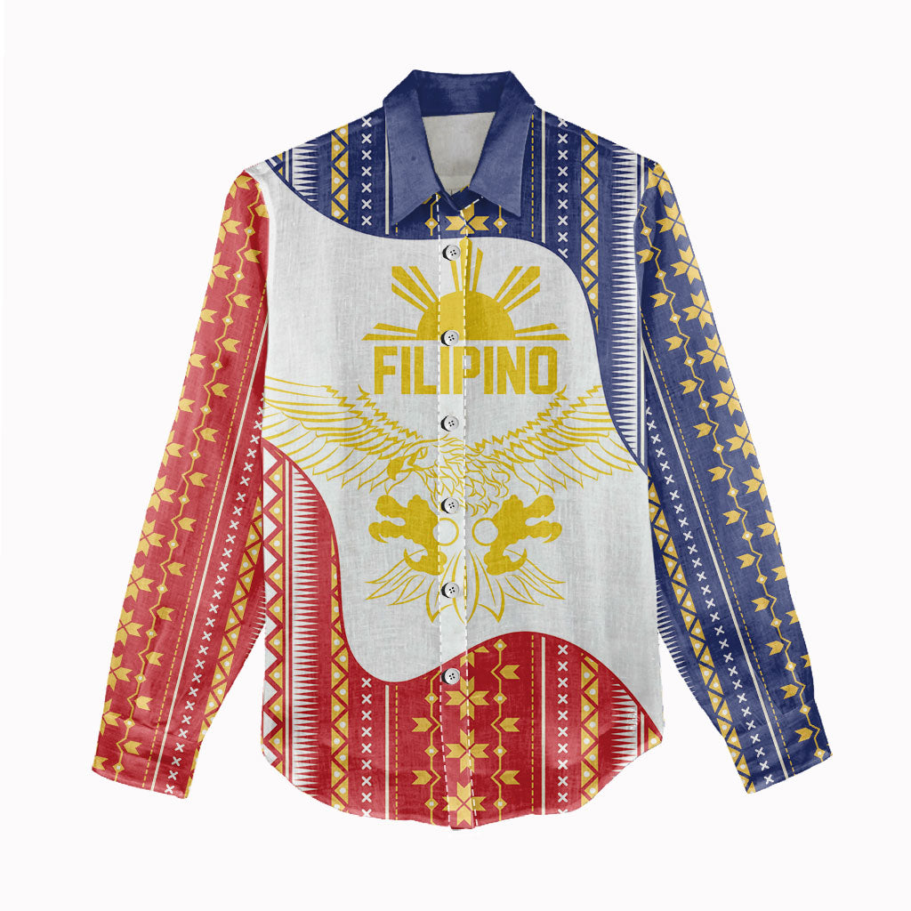 Philippines Flag Day Women Casual Shirt Filipino Traditional Igorot Tribal Pattern LT9 - Polynesian Pride