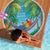 5 Oclock Somewhere Beach Blanket Hawaii Parrots Cocktail Summer Beach Vibe - Polynesian Pride