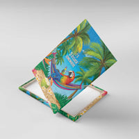 5 Oclock Somewhere Canvas Wall Art Hawaii Parrots Cocktail Summer Beach Vibe - Polynesian Pride