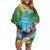 5 Oclock Somewhere Family Matching Off Shoulder Short Dress and Hawaiian Shirt Hawaii Parrots Cocktail Summer Beach Vibe - Polynesian Pride