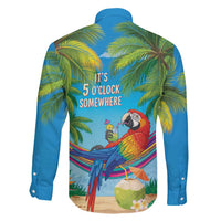 5 Oclock Somewhere Family Matching Summer Maxi Dress and Hawaiian Shirt Hawaii Parrots Cocktail Summer Beach Vibe LT9 - Polynesian Pride
