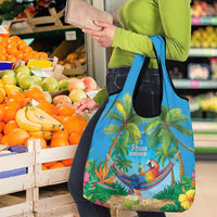 5 Oclock Somewhere Grocery Bag Hawaii Parrots Cocktail Summer Beach Vibe - Polynesian Pride