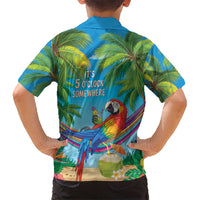 5 Oclock Somewhere Hawaiian Shirt Hawaii Parrots Cocktail Summer Beach Vibe - Polynesian Pride
