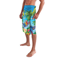 5 Oclock Somewhere Lavalava Hawaii Parrots Cocktail Summer Beach Vibe - Polynesian Pride