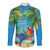 5 Oclock Somewhere Long Sleeve Button Shirt Hawaii Parrots Cocktail Summer Beach Vibe - Polynesian Pride