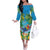 5 Oclock Somewhere Off The Shoulder Long Sleeve Dress Hawaii Parrots Cocktail Summer Beach Vibe - Polynesian Pride