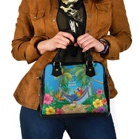 5 Oclock Somewhere Shoulder Handbag Hawaii Parrots Cocktail Summer Beach Vibe - Polynesian Pride