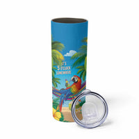 5 Oclock Somewhere Skinny Tumbler Hawaii Parrots Cocktail Summer Beach Vibe - Polynesian Pride