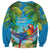 5 Oclock Somewhere Sweatshirt Hawaii Parrots Cocktail Summer Beach Vibe - Polynesian Pride