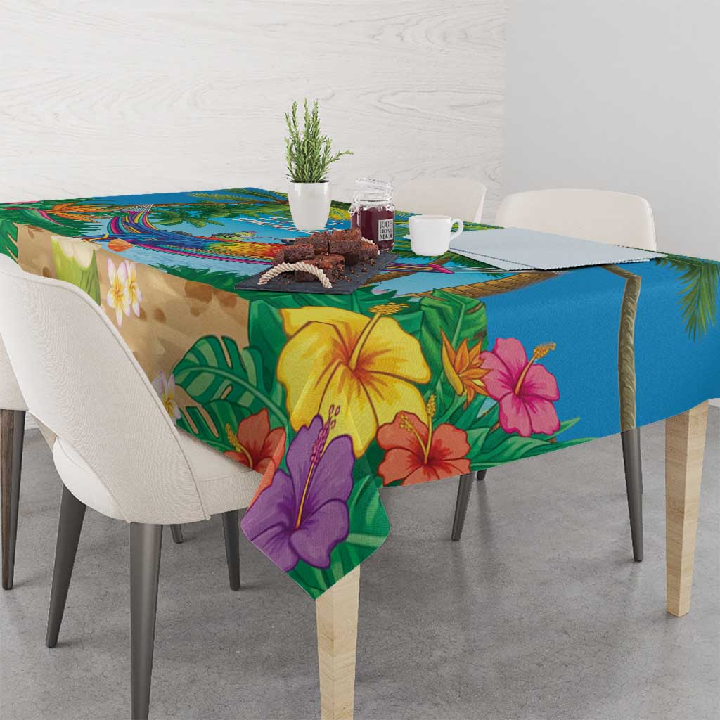 5 Oclock Somewhere Tablecloth Hawaii Parrots Cocktail Summer Beach Vibe - Polynesian Pride
