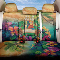 5 Oclock Somewhere Personalized Back Car Seat Cover Hawaii Parrots Plumeria Summer Vibe LT9 One Size Yellow - Polynesian Pride
