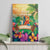 5 Oclock Somewhere Personalized Canvas Wall Art Hawaii Parrots Plumeria Summer Vibe - Polynesian Pride