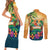 5 Oclock Somewhere Personalized Couples Matching Short Sleeve Bodycon Dress and Long Sleeve Button Shirt Hawaii Parrots Plumeria Summer Vibe - undefined