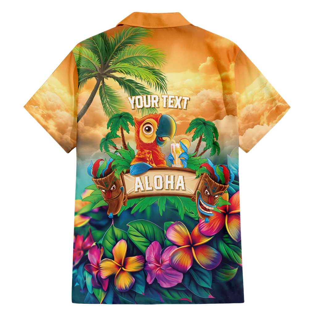 5 Oclock Somewhere Personalized Family Matching Off Shoulder Short Dress and Hawaiian Shirt Hawaii Parrots Plumeria Summer Vibe LT9 - Polynesian Pride