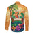 5 Oclock Somewhere Personalized Long Sleeve Button Shirt Hawaii Parrots Plumeria Summer Vibe - Polynesian Pride