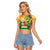 5 Oclock Somewhere Personalized Raglan Cropped T Shirt Hawaii Parrots Plumeria Summer Vibe - Polynesian Pride