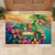 5 Oclock Somewhere Personalized Rubber Doormat Hawaii Parrots Plumeria Summer Vibe - Polynesian Pride
