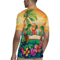 5 Oclock Somewhere Personalized Rugby Jersey Hawaii Parrots Plumeria Summer Vibe - Polynesian Pride