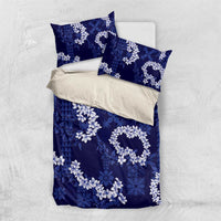 Mokihana Maile and Ilima Leis Bedding Set Uliuli Hawaiian Tapa Quilt Pattern - Polynesian Pride